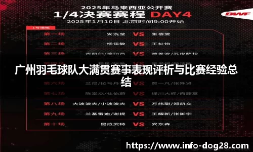 广州羽毛球队大满贯赛事表现评析与比赛经验总结